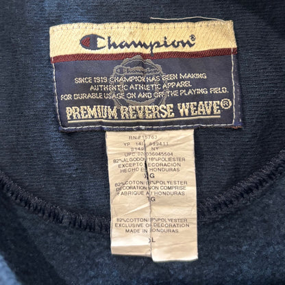 00's Champion Reverse Weave プレミアム リバースウィーブ 袖切り返し スウェット ネイビー (XL) /C1587R-SO