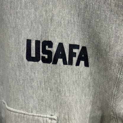 80's Champion Reverse Weave リバースウィーブ ミリタリー USAFA ロゴ スウェットフーディー (M)/A2648R-SO