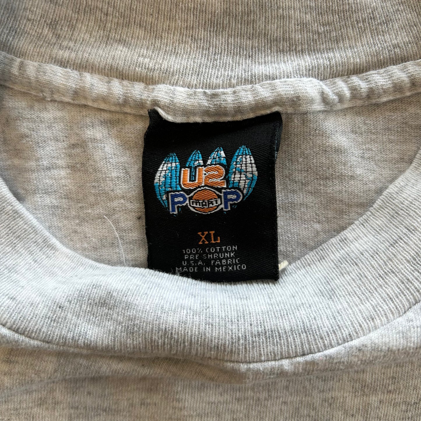 90's U2 POP MART TOUR97' ツアーTシャツ グレー(XL)/A7246T-SO