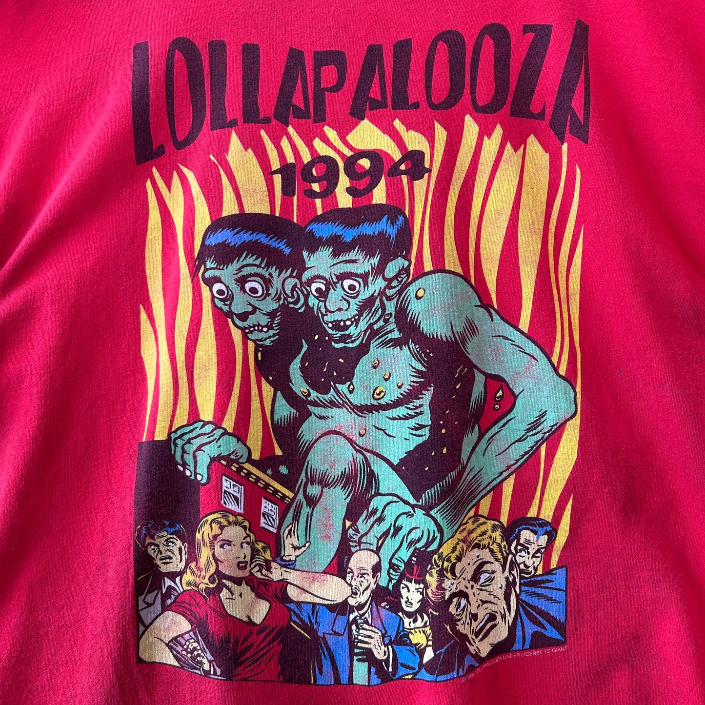 90's LOLLAPALOOZA ロラパルーザ 1994 イベントTシャツ バンドT 赤 anvil (XL)/C0619T-SO