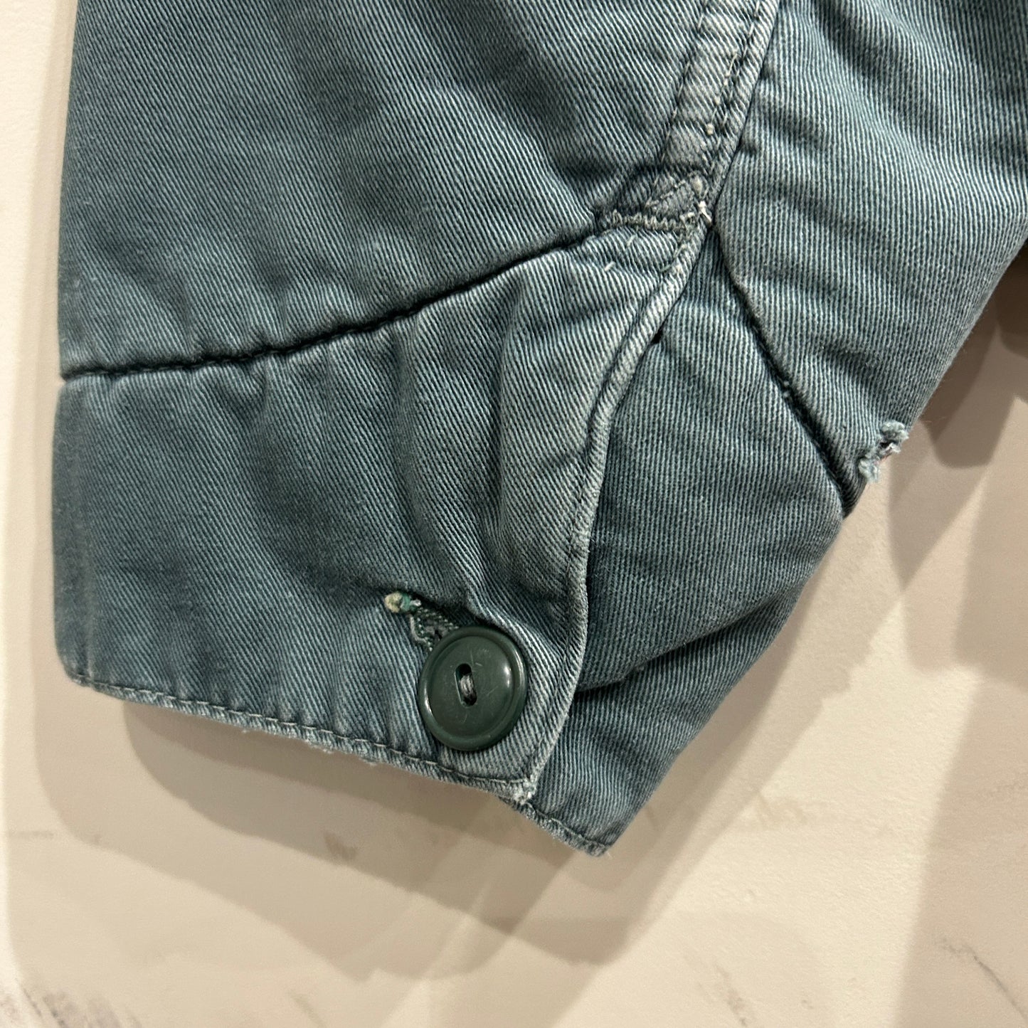 60's Unknown ワークジャケット フェード 裏地キルティング 緑(42)/8280O-SO