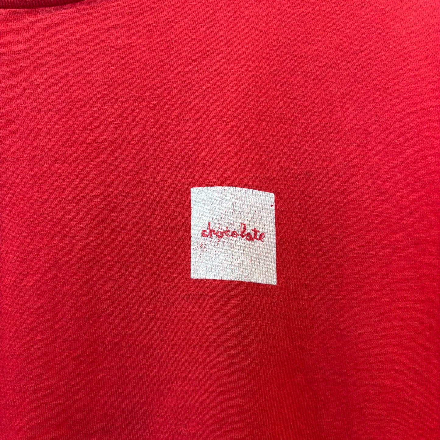 90's chocolate チョコレート Tシャツ 赤 (L)/B3736T-SO