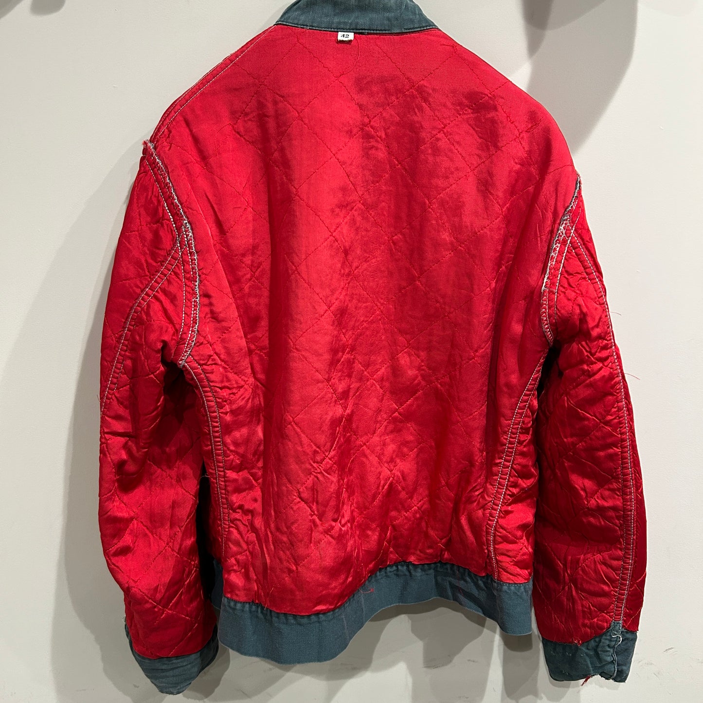 60's Unknown ワークジャケット フェード 裏地キルティング 緑(42)/8280O-SO