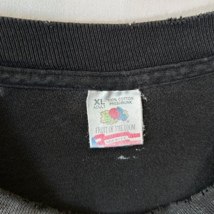 90's The Beatles ビートルズ オールオーバープリント バンドTシャツ ブラック(XL)/C0803T-SO