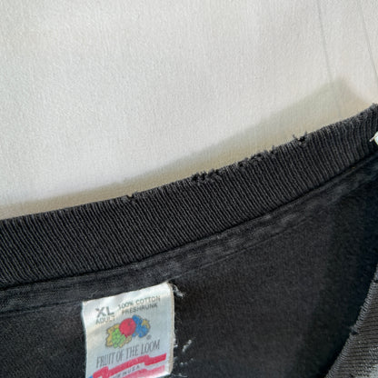 90's The Beatles ビートルズ オールオーバープリント バンドTシャツ ブラック(XL)/C0803T-SO