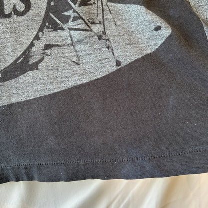 90's The Beatles ビートルズ オールオーバープリント バンドTシャツ ブラック(XL)/C0803T-SO