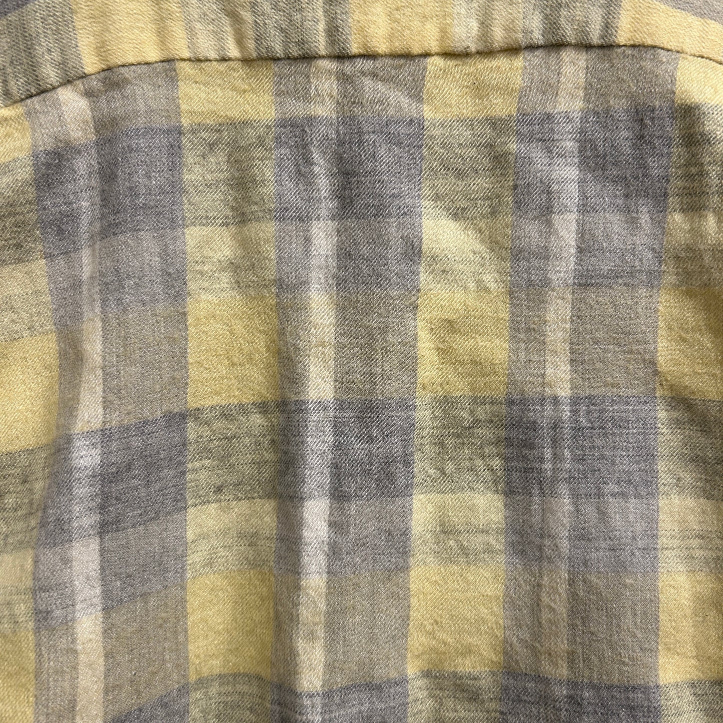 50's PURITAN wool/cotton オープンカラーチェックシャツ 黄色グレー(M)/A5097SH-SO