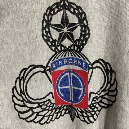 80's Champion Reverse Weave リバースウィーブ　ミリタリー AIR BORNE スウェット グレー(L)/A9016R-SO