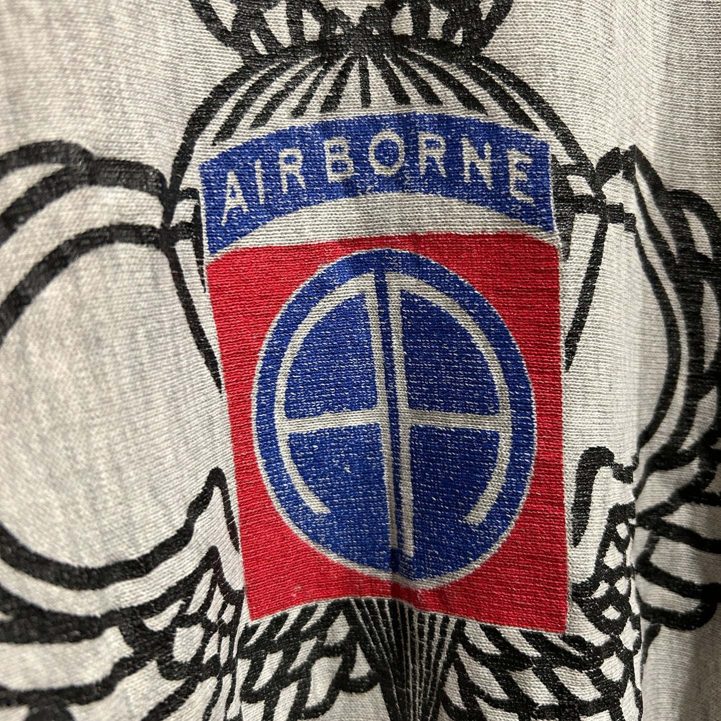 80's Champion Reverse Weave リバースウィーブ　ミリタリー AIR BORNE スウェット グレー(L)/A9016R-SO