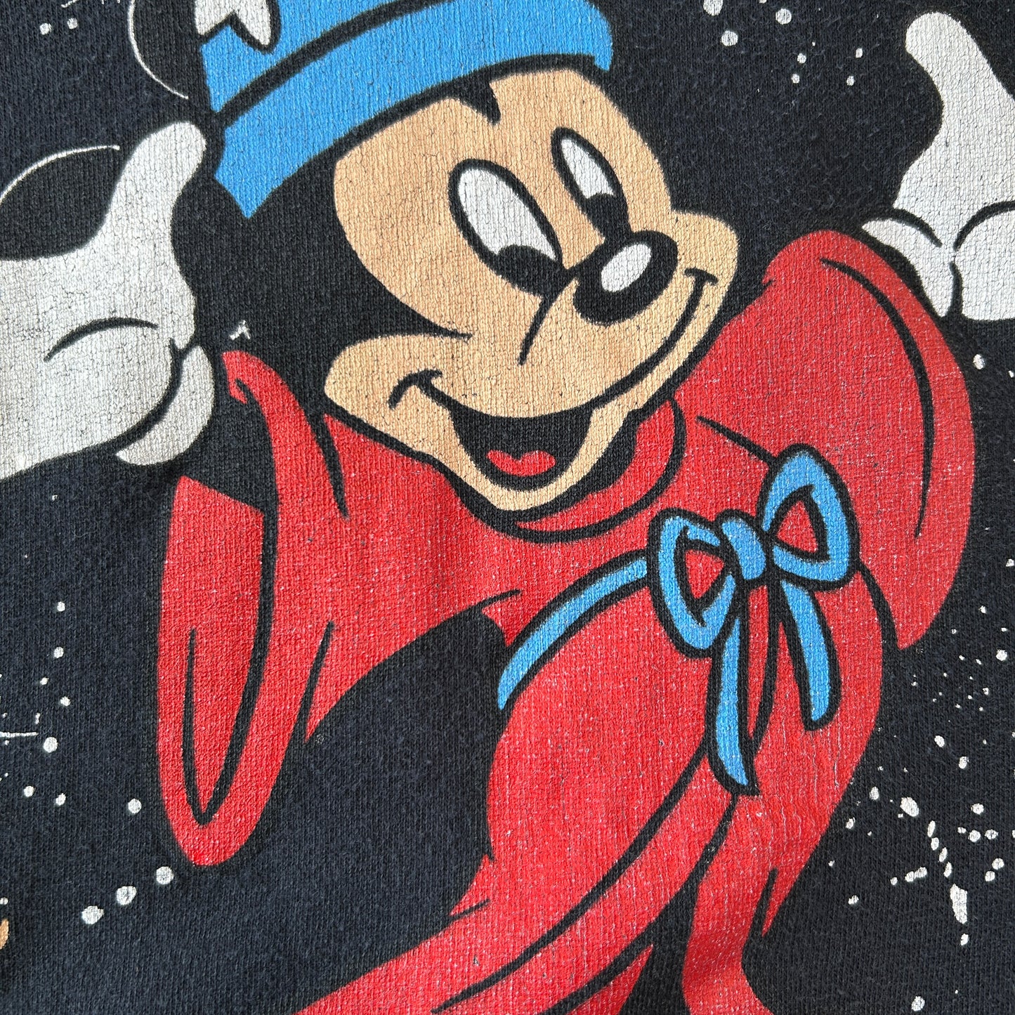 90's Disney FANTASIA 50th Anniversary  ロンT ディズニー Tシャツ ブラック(L)/B3570T-SO