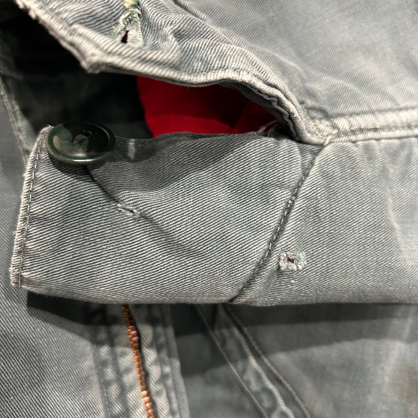 60's Unknown ワークジャケット フェード 裏地キルティング 緑(42)/8280O-SO