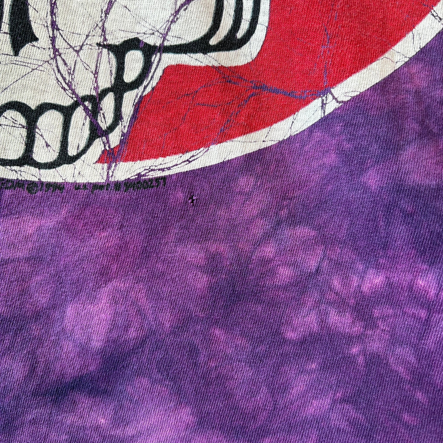 90's Grateful Dead グレイトフル・デッド Steal Your Face ロゴプリントTシャツ タイダイ パープル(XL)/A7456T-SO