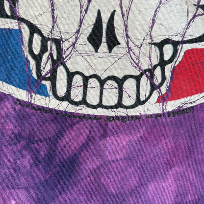 90's Grateful Dead グレイトフル・デッド Steal Your Face ロゴプリントTシャツ タイダイ パープル(XL)/A7456T-SO