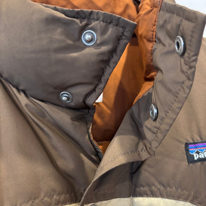 2009 Patagonia パタゴニア スリングショット・ダウンベスト ブラウン × ベージュ (S)/B4218V-SO