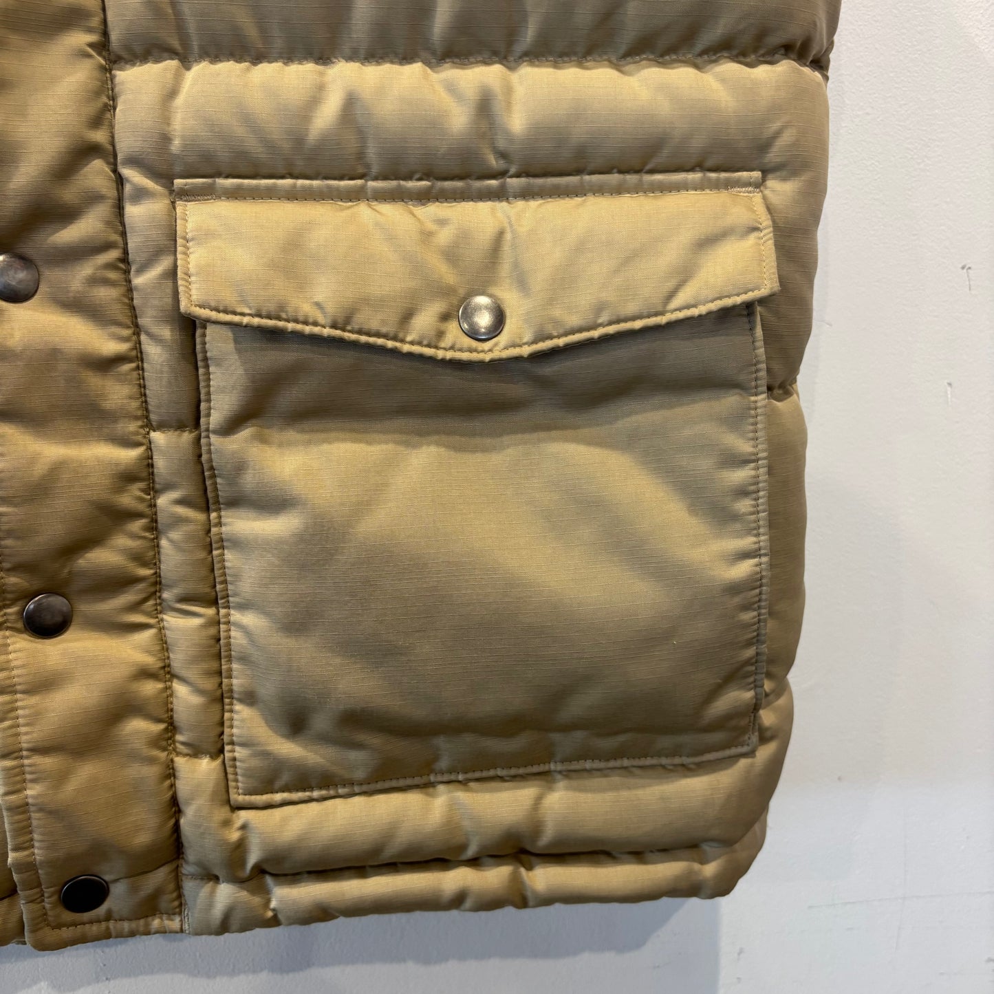 2009 Patagonia パタゴニア スリングショット・ダウンベスト ブラウン × ベージュ (S)/B4218V-SO