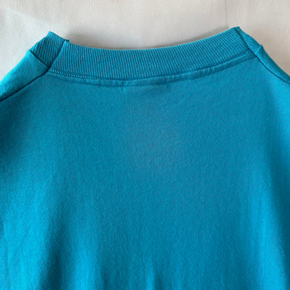 90's GUCCI グッチ ブートレグ ロゴTシャツ ターコイズブルー(XL)/C0863T-SO
