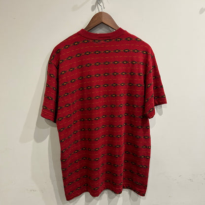 80's Stussy ジャガードボーダーTシャツ (XL)/C0437T-SO