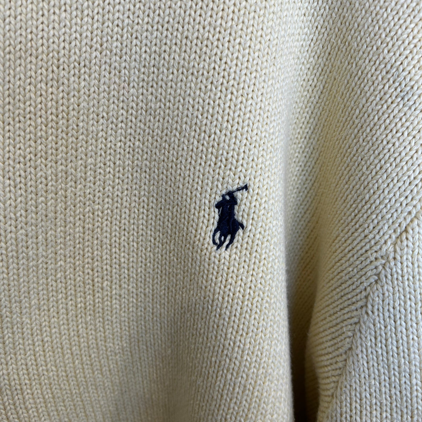 00's polo by Ralph Lauren ラルフローレン コットンニット 黄 (XL)/B3020K-SO