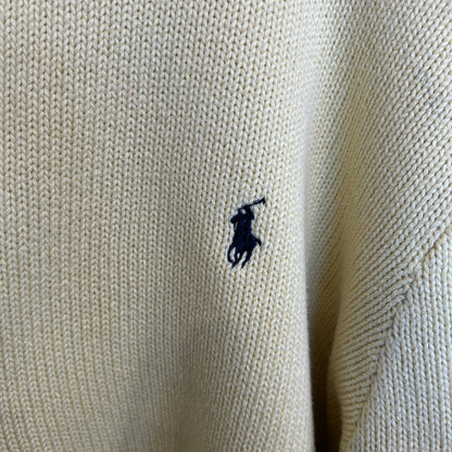 00's polo by Ralph Lauren ラルフローレン コットンニット 黄 (XL)/B3020K-SO
