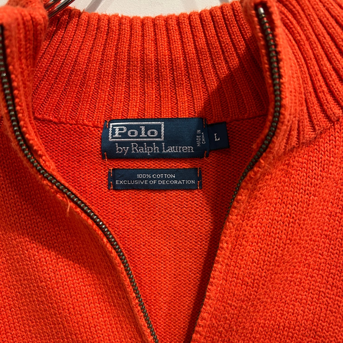 00's Polo by Ralph Lauren ラルフローレン ハーフジップニット オレン (L)/B3109K-SO