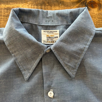 70's BIG MAC 半袖シャンブレーワークシャツ J.C.Penney (M)/A6626SH-SO