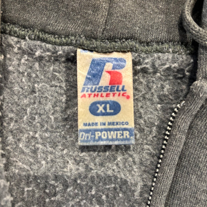 00's Russell Athletic  ラッセル ジップフーディー パーカー ダークグレー (XL) /A8816S-SO