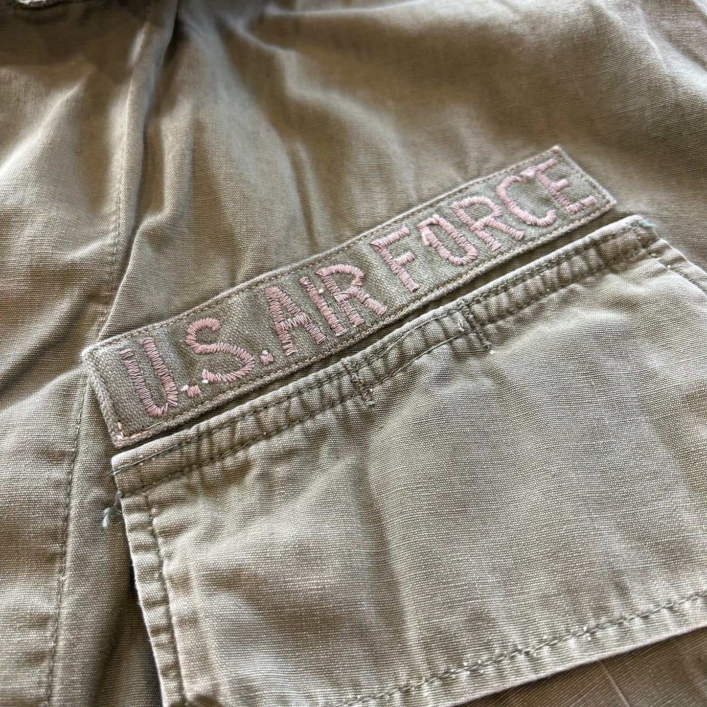 60's USAF S/Sジャングルファティーグジャケット 半袖シャツ ミリタリー (L-R)/A5907SH-SO
