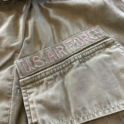 60's USAF S/Sジャングルファティーグジャケット 半袖シャツ ミリタリー (L-R)/A5907SH-SO