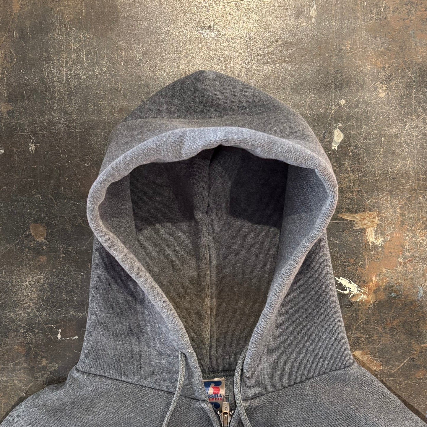 00's Russell Athletic  ラッセル ジップフーディー パーカー ダークグレー (XL) /A8816S-SO