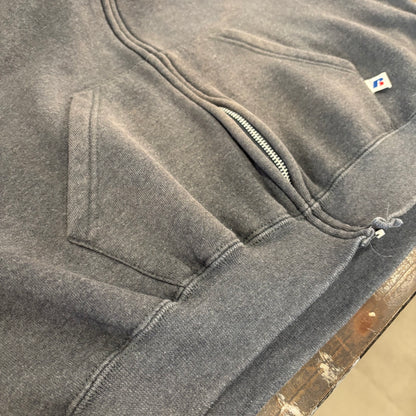 00's Russell Athletic  ラッセル ジップフーディー パーカー ダークグレー (XL) /A8816S-SO