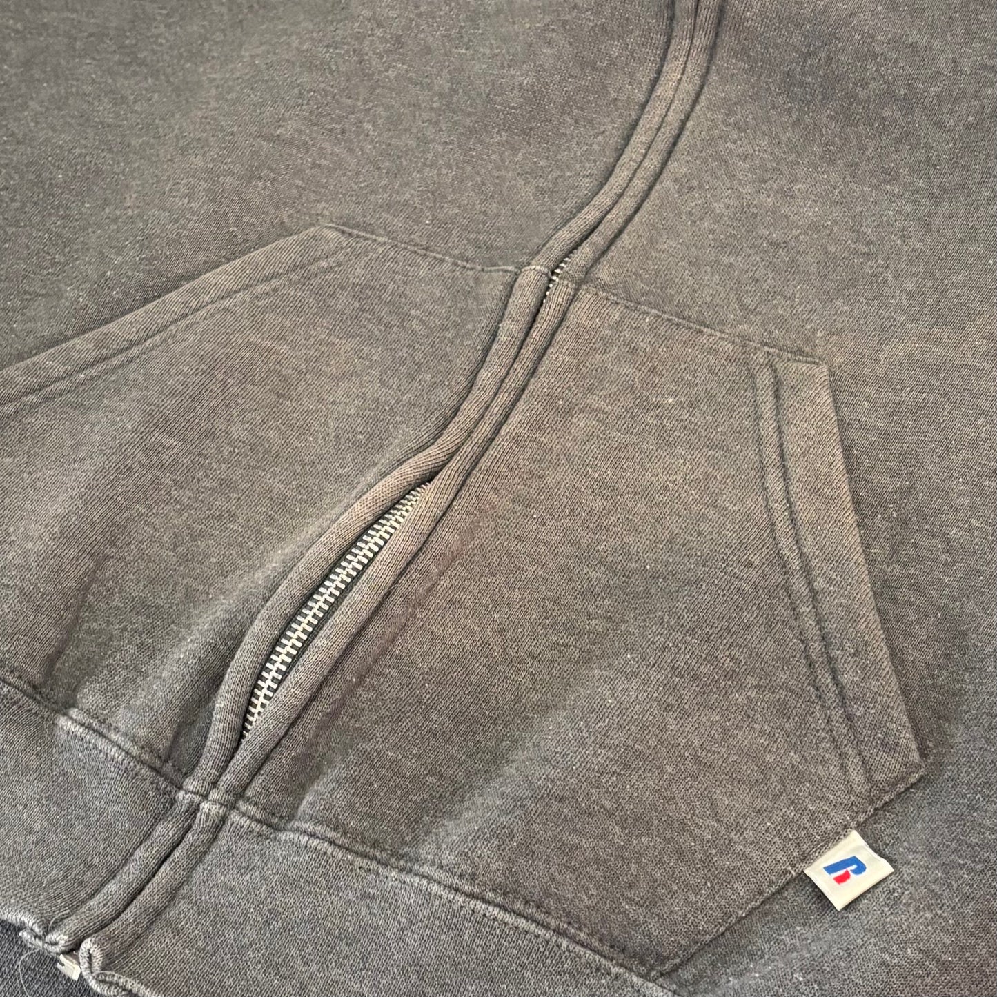 00's Russell Athletic  ラッセル ジップフーディー パーカー ダークグレー (XL) /A8816S-SO