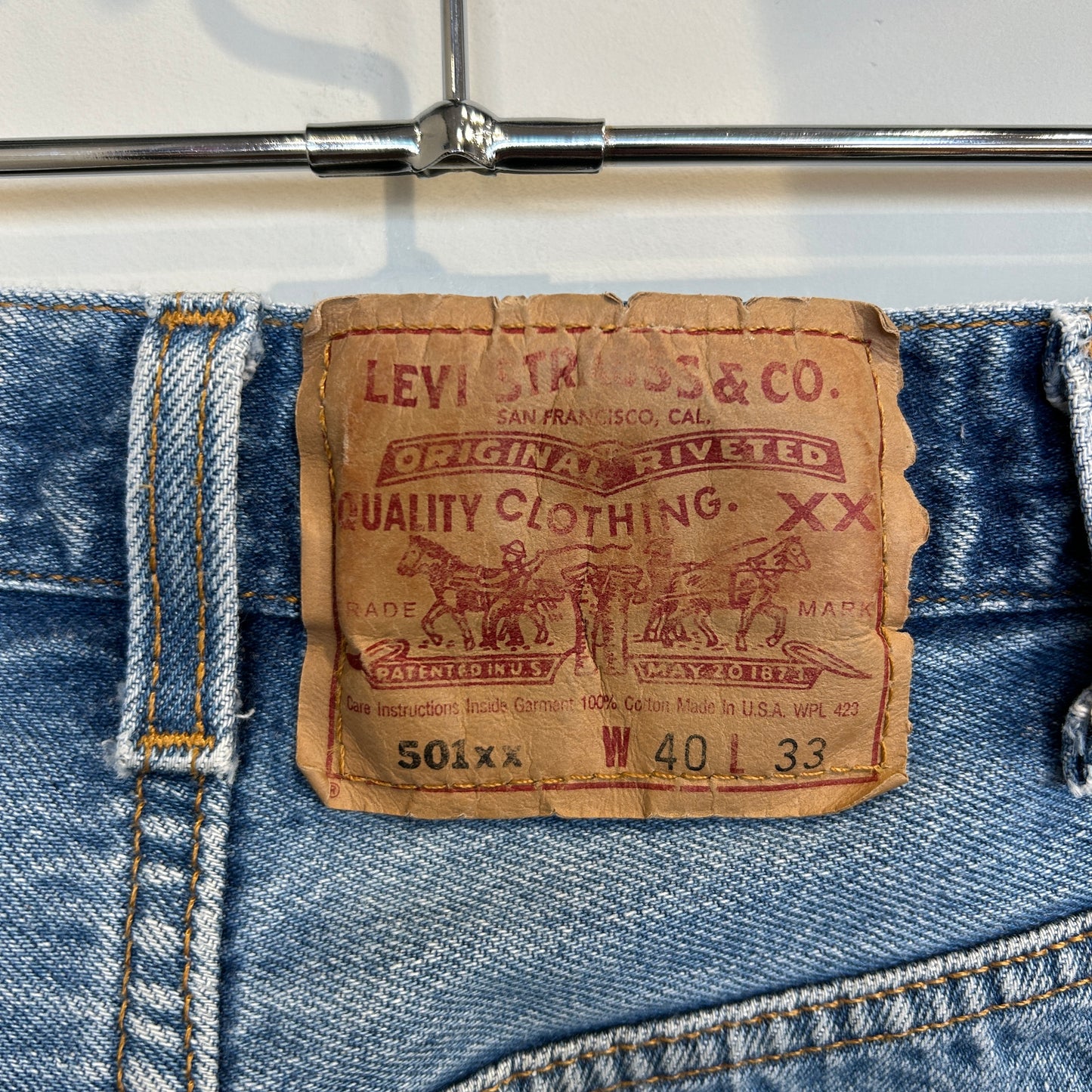 90's Levi's 501 リーバイス デニムパンツ USA製 青 (40×33)/A9694P-SO