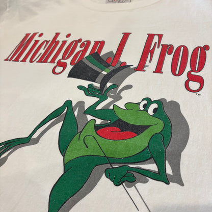 90's GENUS Warner Bros. ワーナーブラザーズ Michigan J. Frog キャラクターTシャツ 白 (L) /B2613T-SO