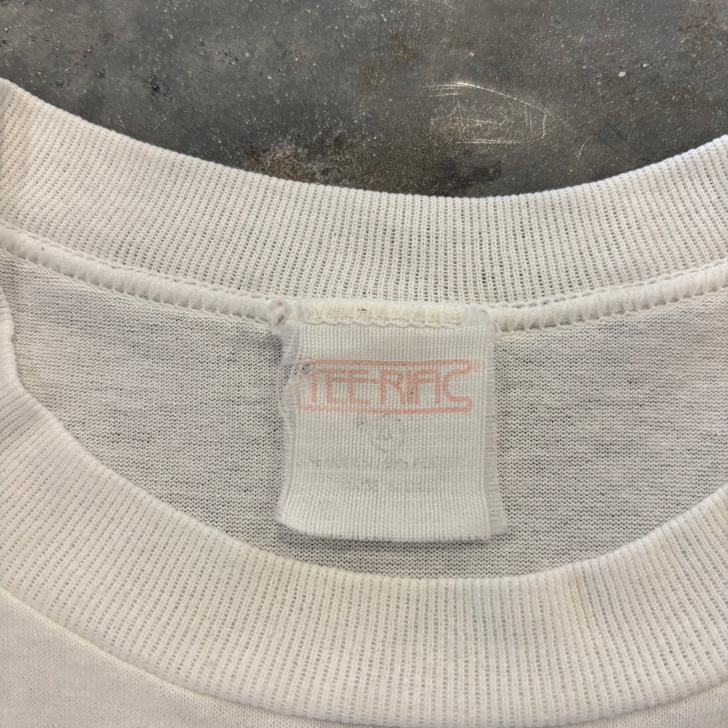 90's TEE-RIFIC ブルース・ジョンソン Match the Hatch フィッシングアートTシャツ 白 (サイズ不明) /B3753T-SO