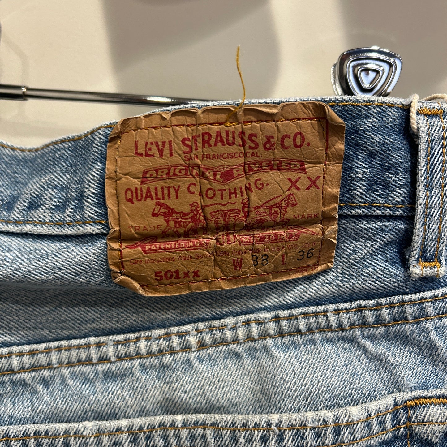 90's Levi's 501 リーバイス デニムパンツ USA製 青 (38×36)/A9706P-SO