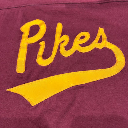 70's Russell football T-shirt "Pikes" フットボール Tシャツ えんじ (L)/A4256T-SO