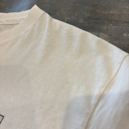 90's Hanes ヘインズ モノクロ アート フォトTシャツ 白 (L) /B3754T-SO
