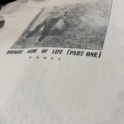 90's Hanes ヘインズ モノクロ アート フォトTシャツ 白 (L) /B3754T-SO