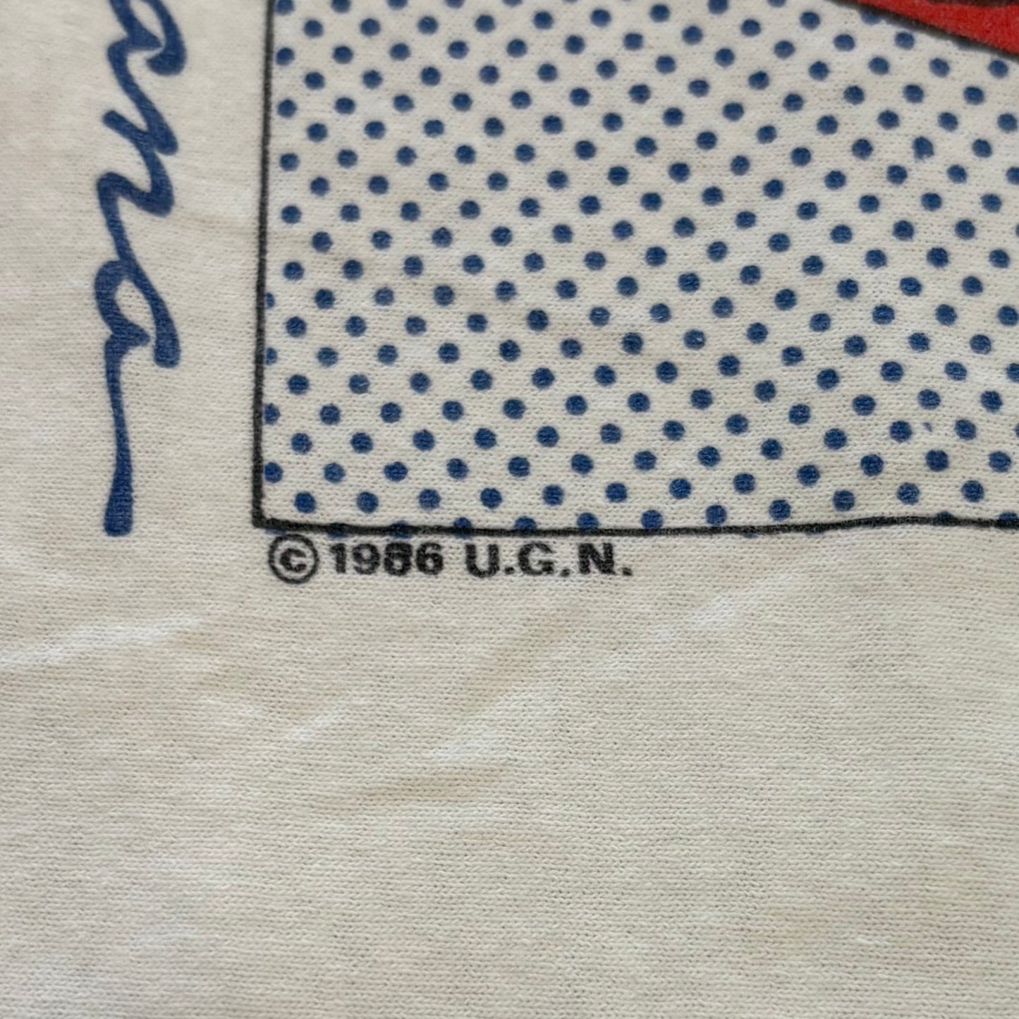 90's Hanes ヘインズ フィリップ・バスル アメコミ風 ポップアートT シャツ 白 (XL) /C0862T-SO