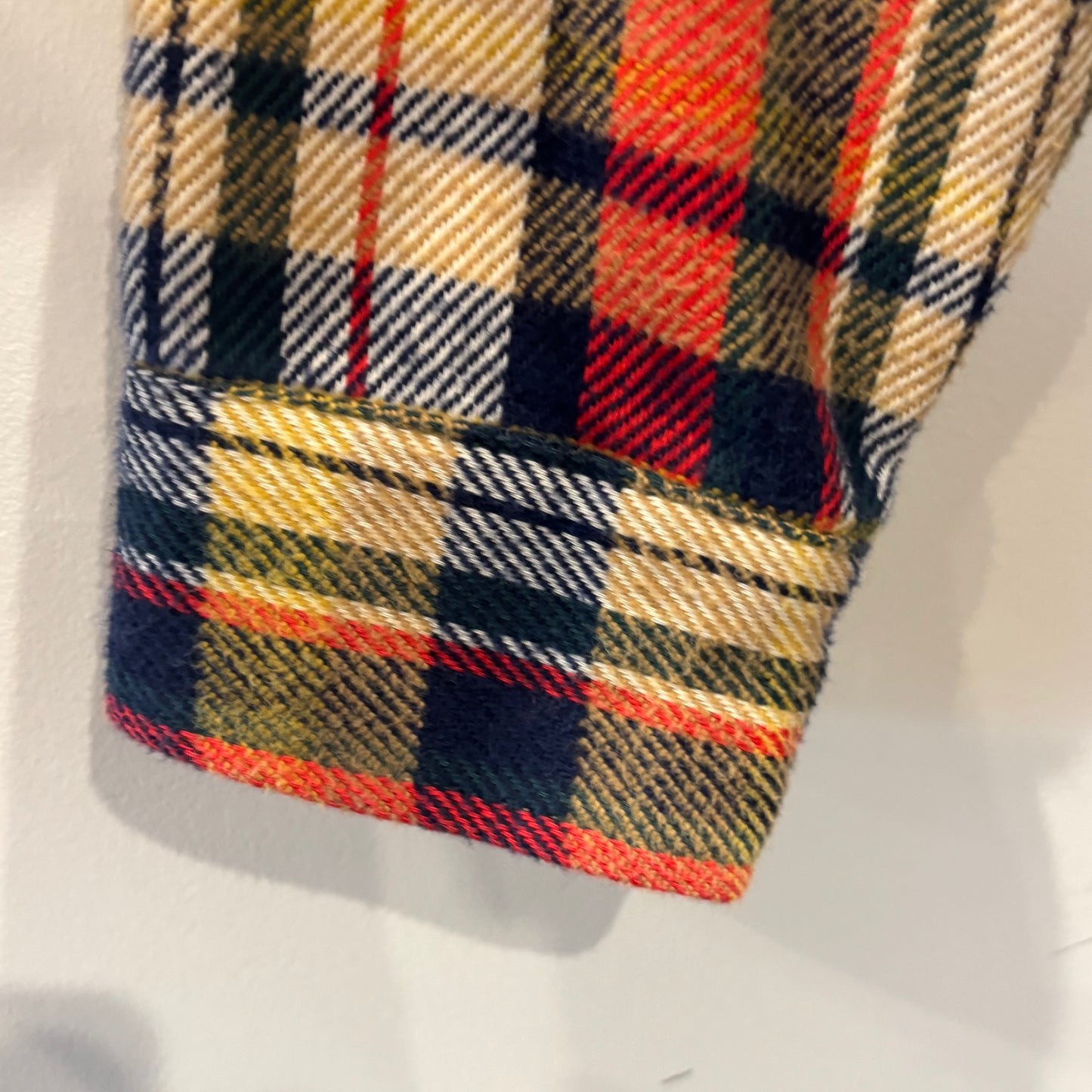 70's Big Yank フランネルチェックシャツ 橙黄ベージュ系 (L)/A8822S-SO