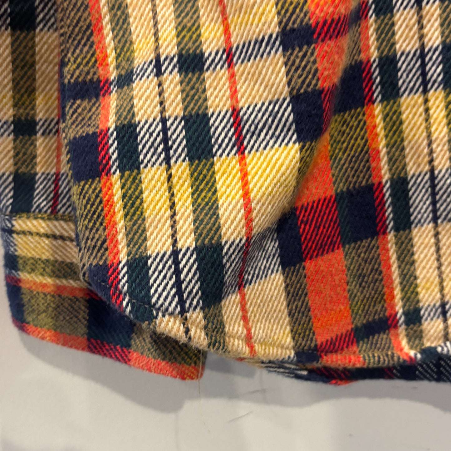 70's Big Yank フランネルチェックシャツ 橙黄ベージュ系 (L)/A8822S-SO