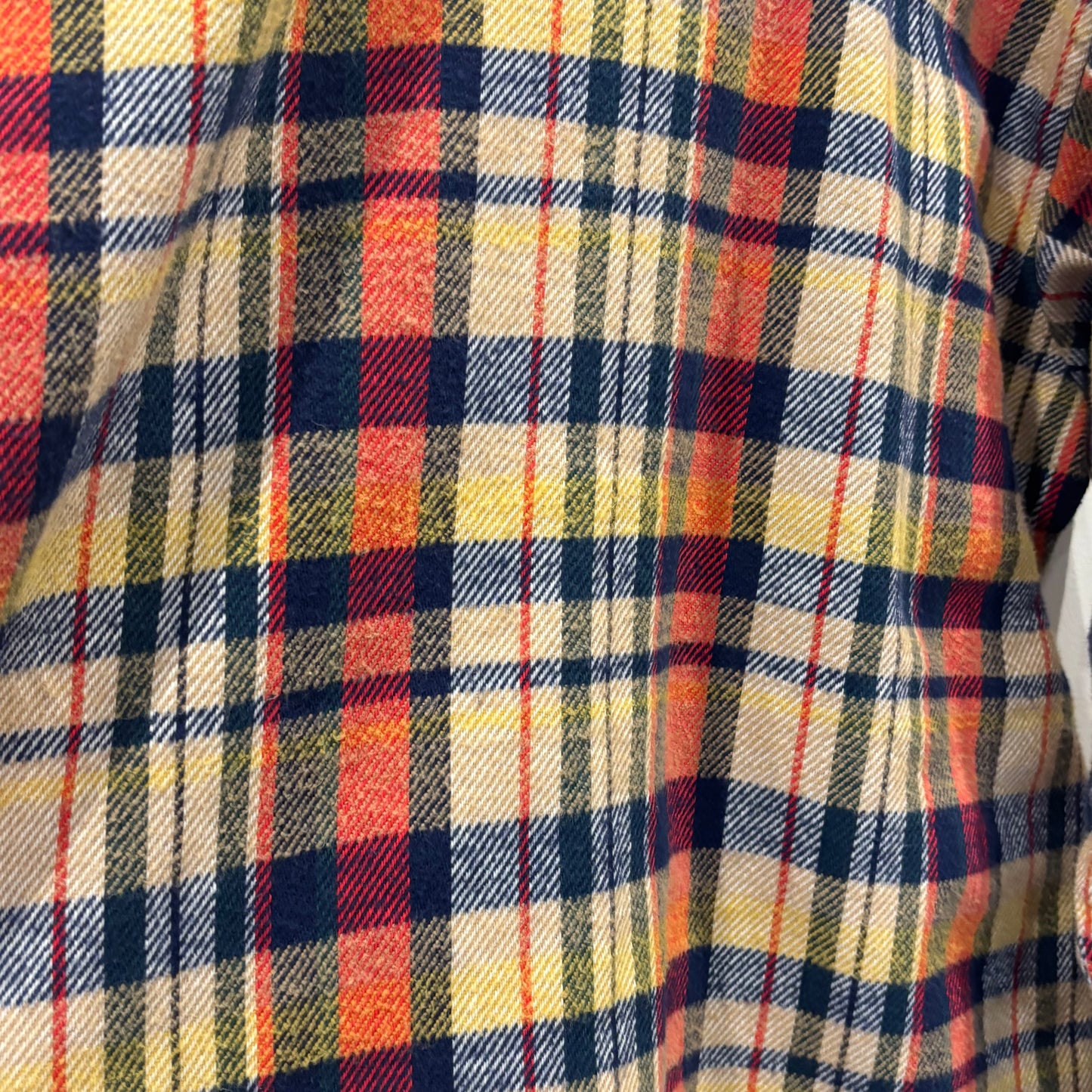 70's Big Yank フランネルチェックシャツ 橙黄ベージュ系 (L)/A8822S-SO