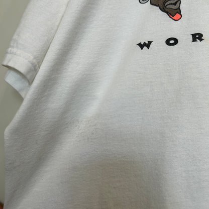 90's Champion デニス・ロッドマン World tour MTV デザインTシャツ 白 (XXL)/B3574T-SO