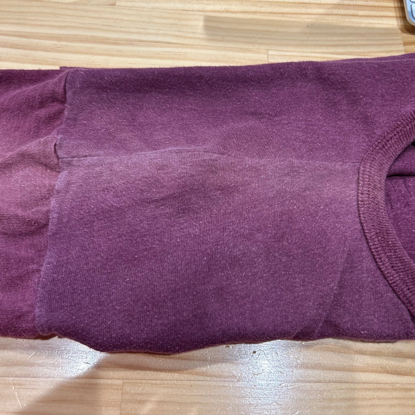 70's MASON "HiRAM & MORTIMER'S" Tシャツ えんじ (46-48)/A3799T-SO