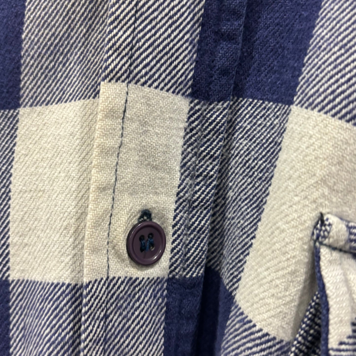 00's Dickies ブロックチェックシャツ 青白 (L)/A8813S-SO