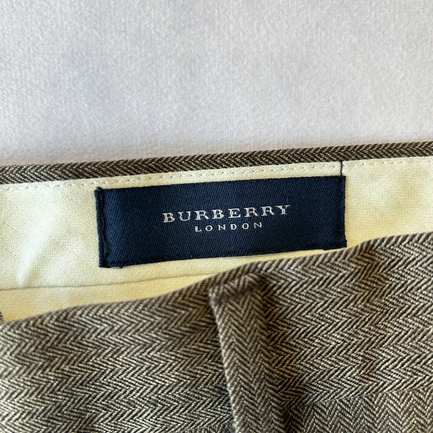 BUEBERRY LONDON バーバリー ２タックヘリンボーンスラックス /A9136P-SO