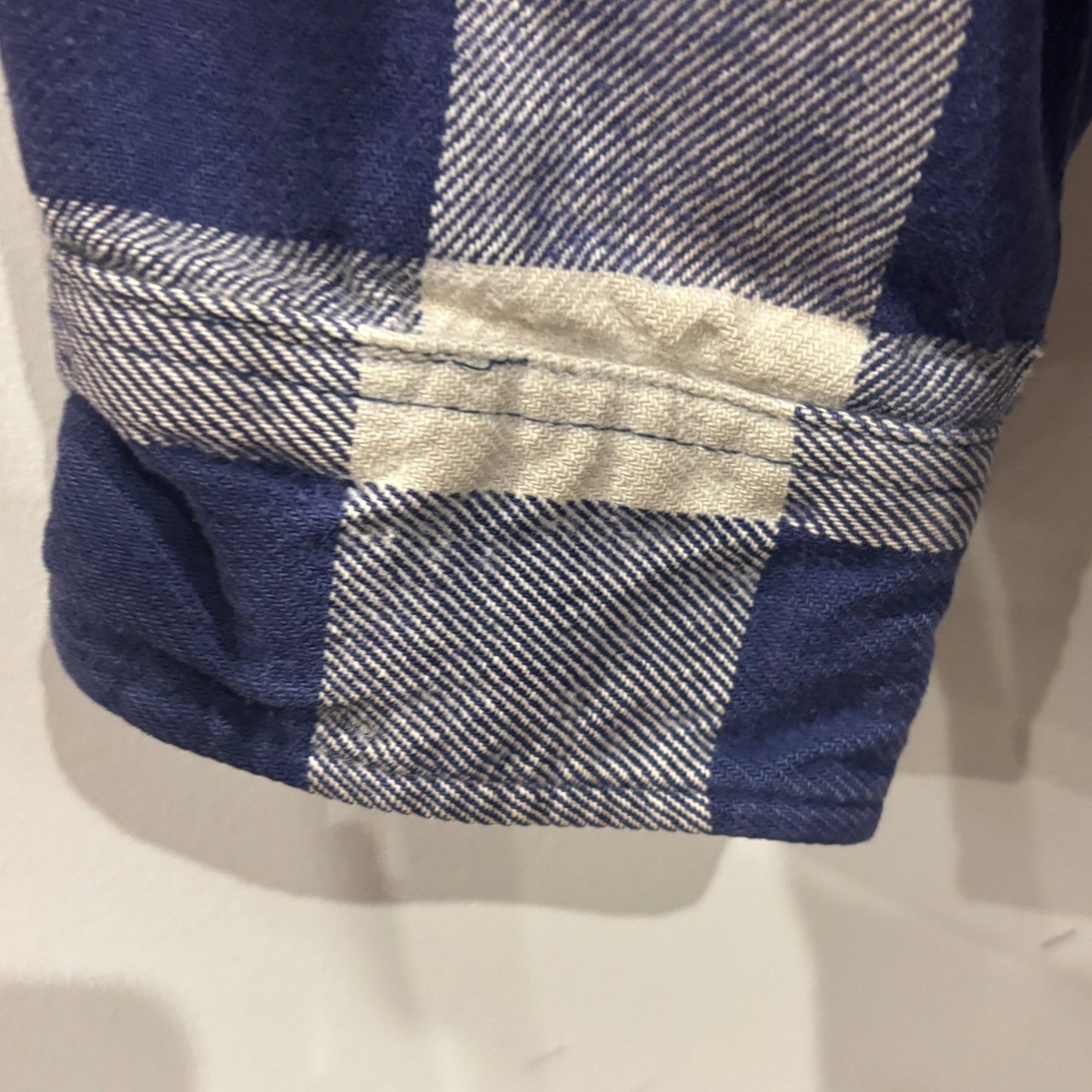 00's Dickies ブロックチェックシャツ 青白 (L)/A8813S-SO