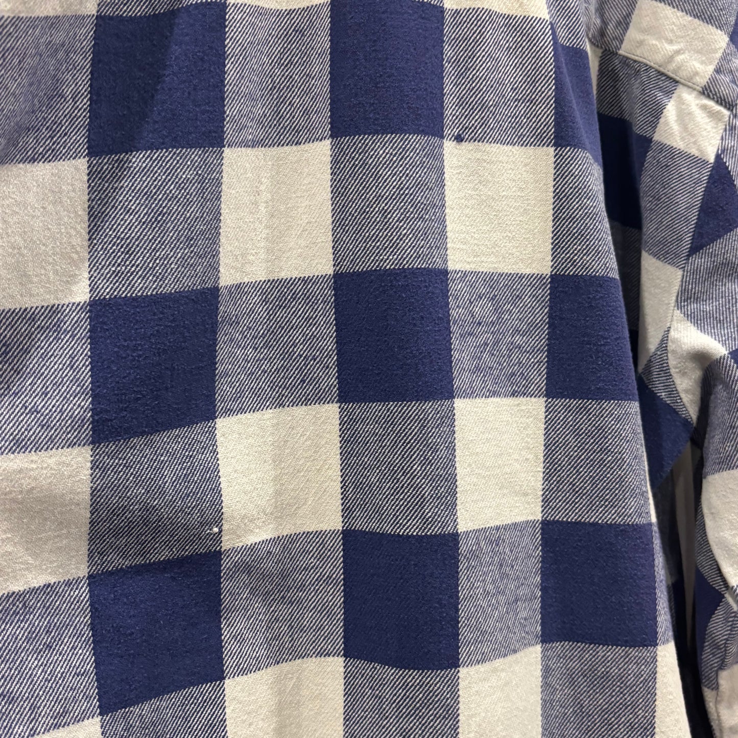 00's Dickies ブロックチェックシャツ 青白 (L)/A8813S-SO