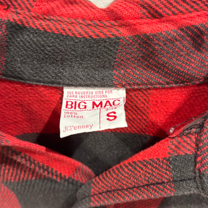 70's Big Mac ブロックチェックシャツ 赤黒 (S)/A8815S-SO