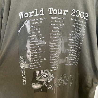 2002 Sundog Korn 5th Untouchables バンドTシャツ カーキ (XL)/A3057T-SO